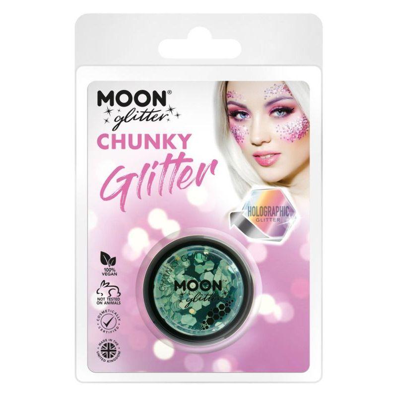 Moon Glitter Holographic Chunky Glitter Green Smiffys Moon Creations 20934