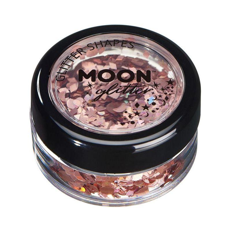 Moon Glitter Holographic Glitter Shapes Rose Gold Smiffys Moon Creations 21746