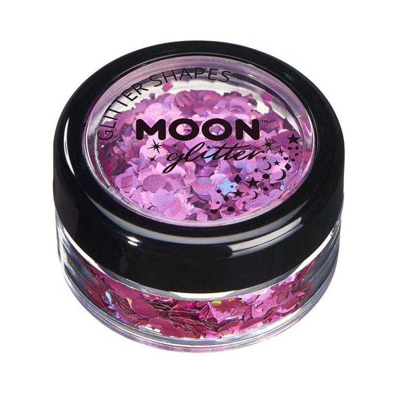 Moon Glitter Holographic Glitter Shapes Pink Smiffys Moon Creations 21381