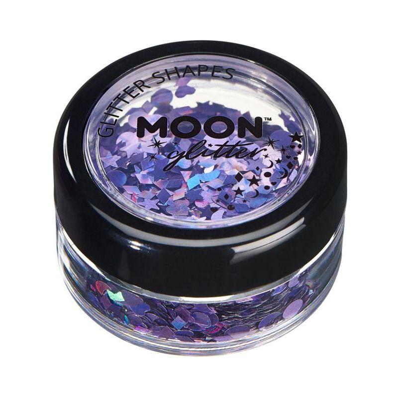 Moon Glitter Holographic Glitter Shapes Purple Smiffys Moon Creations 21514