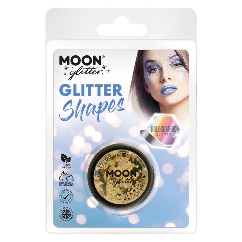 Moon Glitter Holographic Glitter Shapes Gold Smiffys Moon Creations 20871