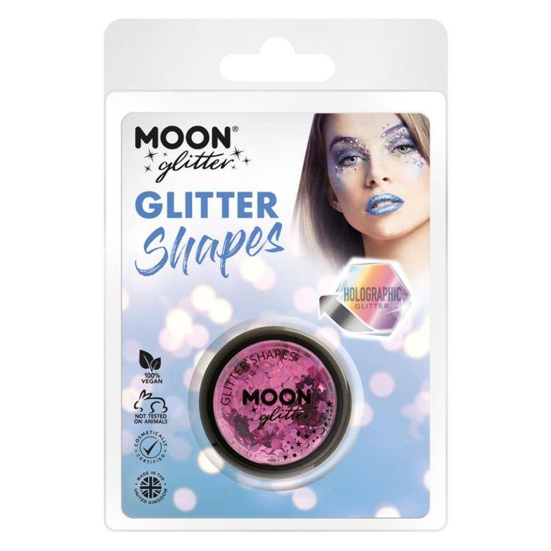 Moon Glitter Holographic Glitter Shapes Pink Smiffys Moon Creations 21383