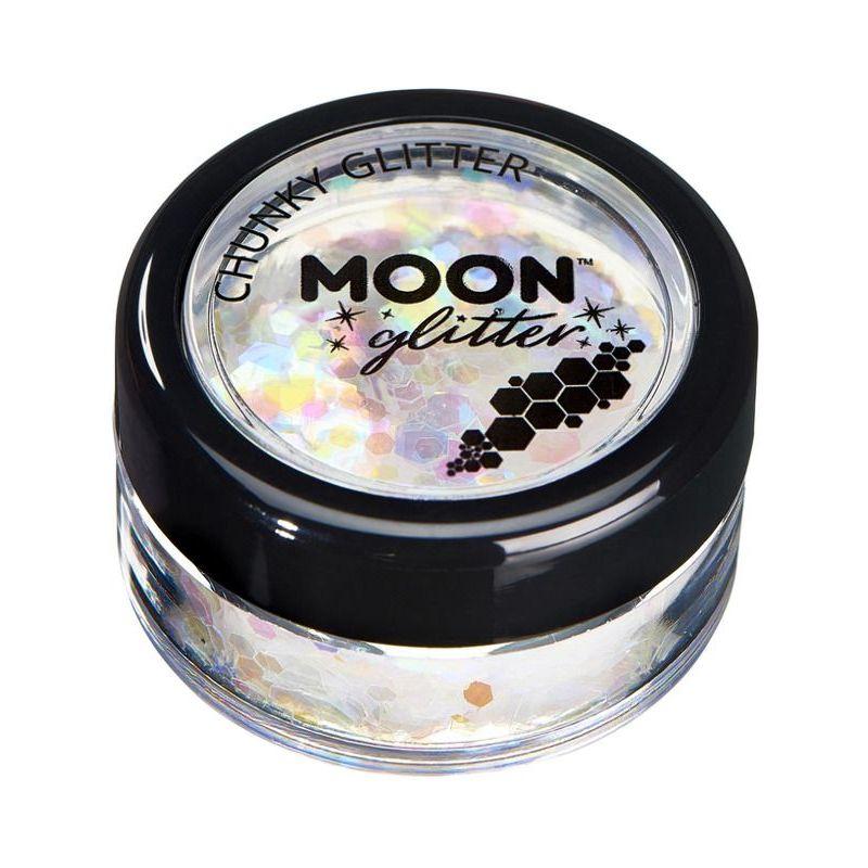 Moon Glitter Iridescent Chunky Glitter White Smiffys Cosmetics and Disguises 21934