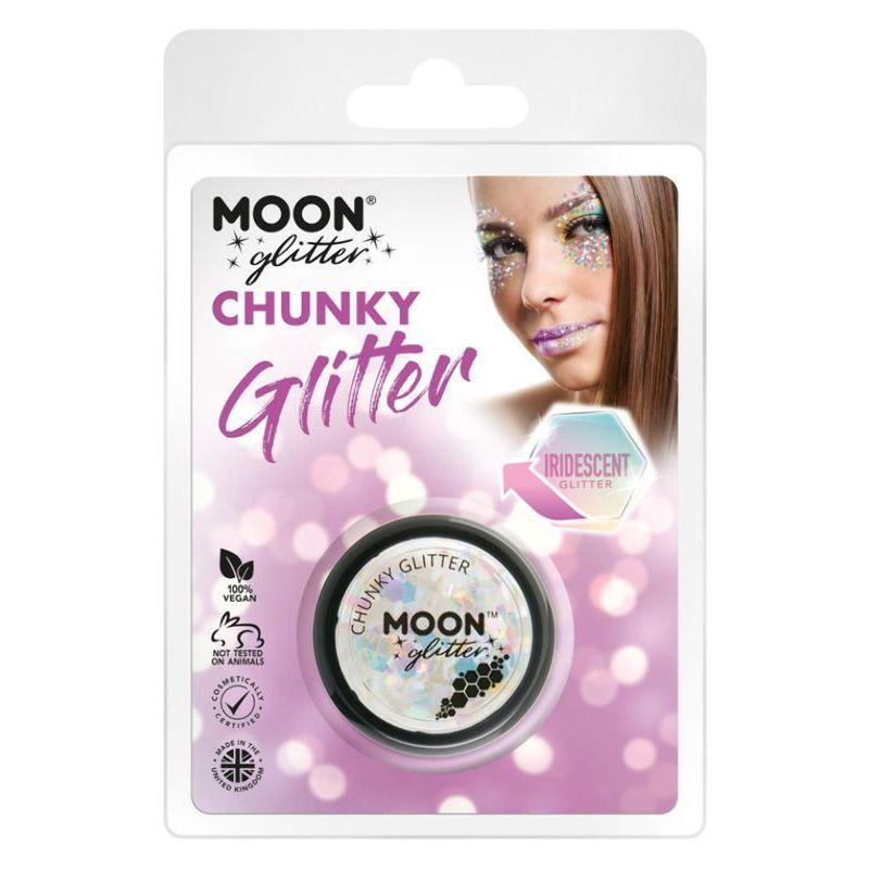 Moon Glitter Iridescent Chunky Glitter White Smiffys Cosmetics and Disguises 21939