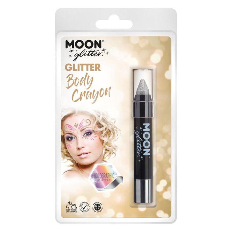 Moon Glitter Holographic Body Crayons Silver Smiffys Moon Creations 21790