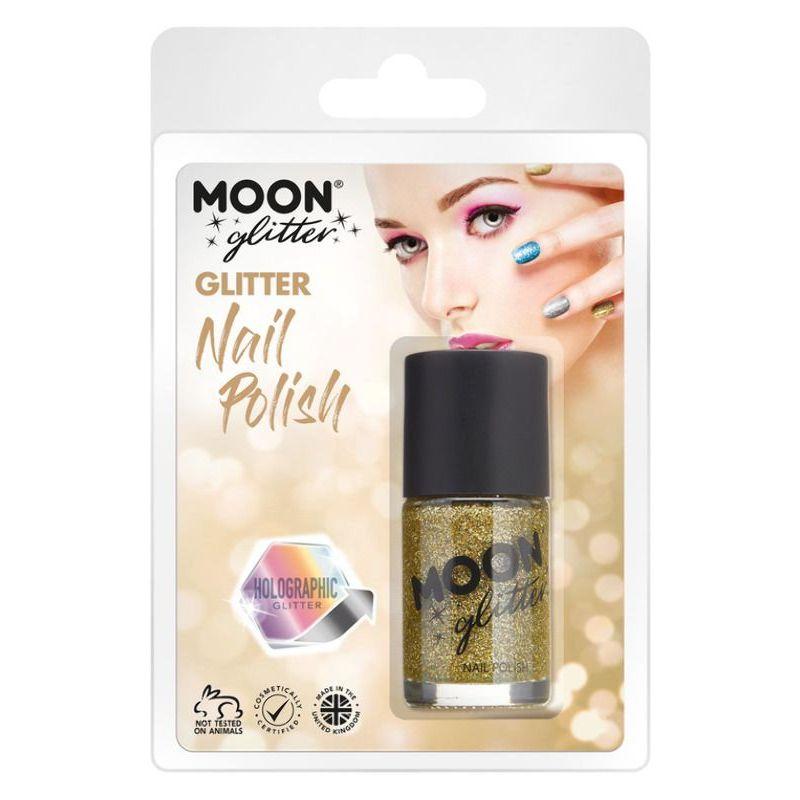 Moon Glitter Holographic Nail Polish Gold Smiffys Moon Creations 20856