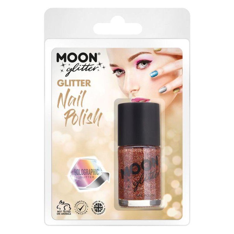 Moon Glitter Holographic Nail Polish Rose Gold Smiffys Moon Creations 21752