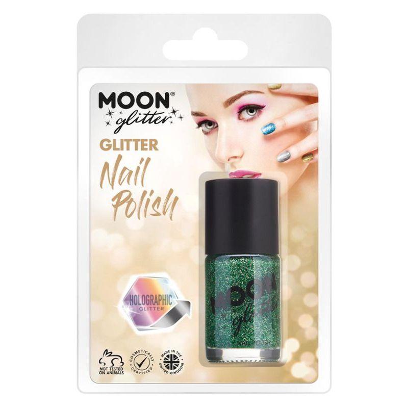 Moon Glitter Holographic Nail Polish Green Smiffys Moon Creations 20945