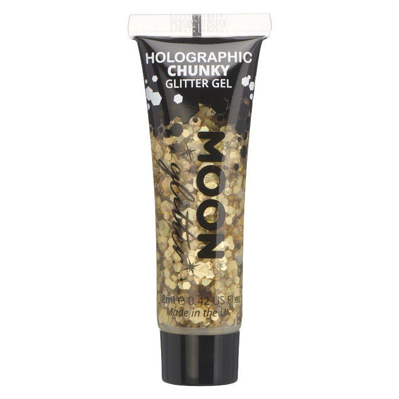 Moon Glitter Holographic Chunky Glitter Gel Gold Smiffys Moon Creations 20858