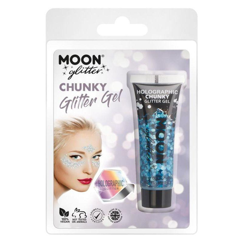 Moon Glitter Holographic Chunky Glitter Gel Blu Smiffys Fever Fancy Dress 20617
