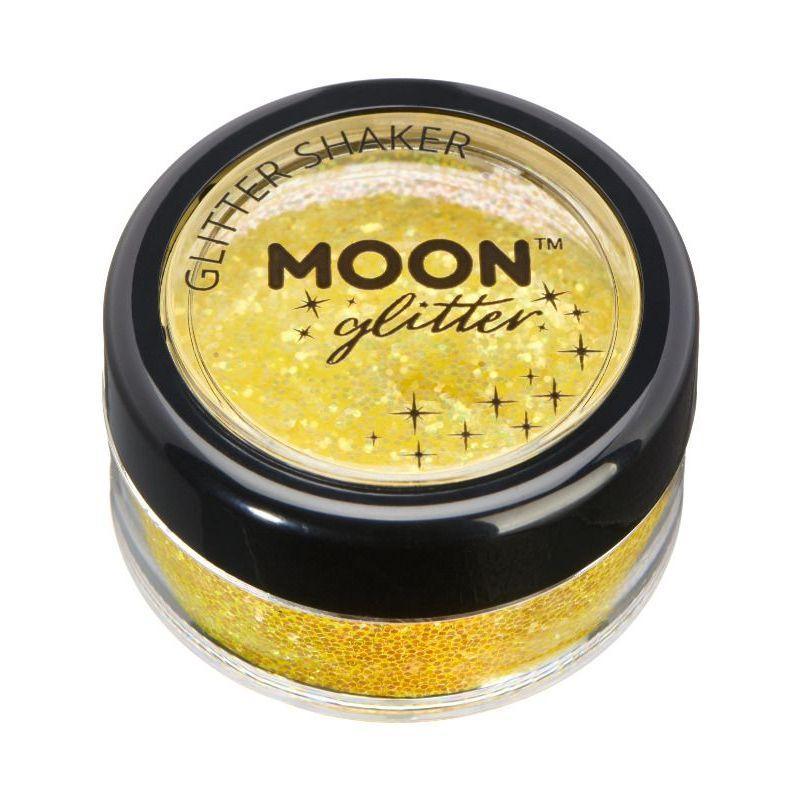 Moon Glitter Iridescent Glitter Shakers Yellow Smiffys Hawaiian Luau Fancy Dress 22013