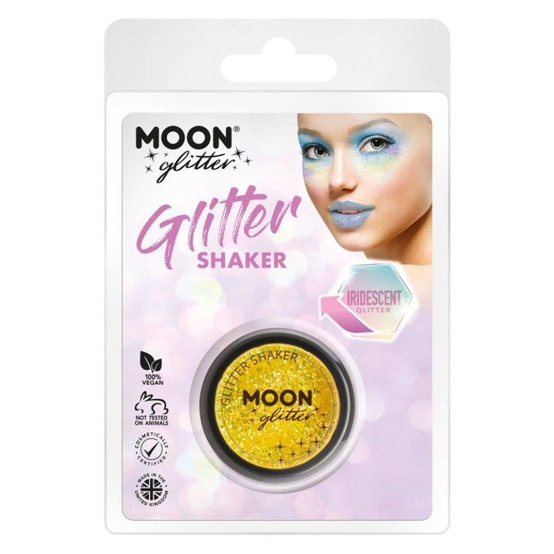 Moon Glitter Iridescent Glitter Shakers Yellow Smiffys Hawaiian Luau Fancy Dress 22014