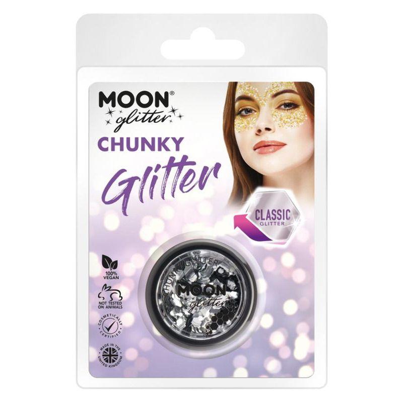 Moon Glitter Classic Chunky Glitter Silver Smiffys Moon Creations 21803