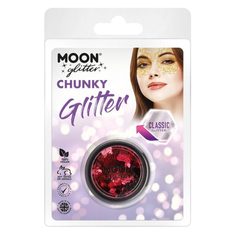 Moon Glitter Classic Chunky Glitter Red Smiffys Moon Creations 21638