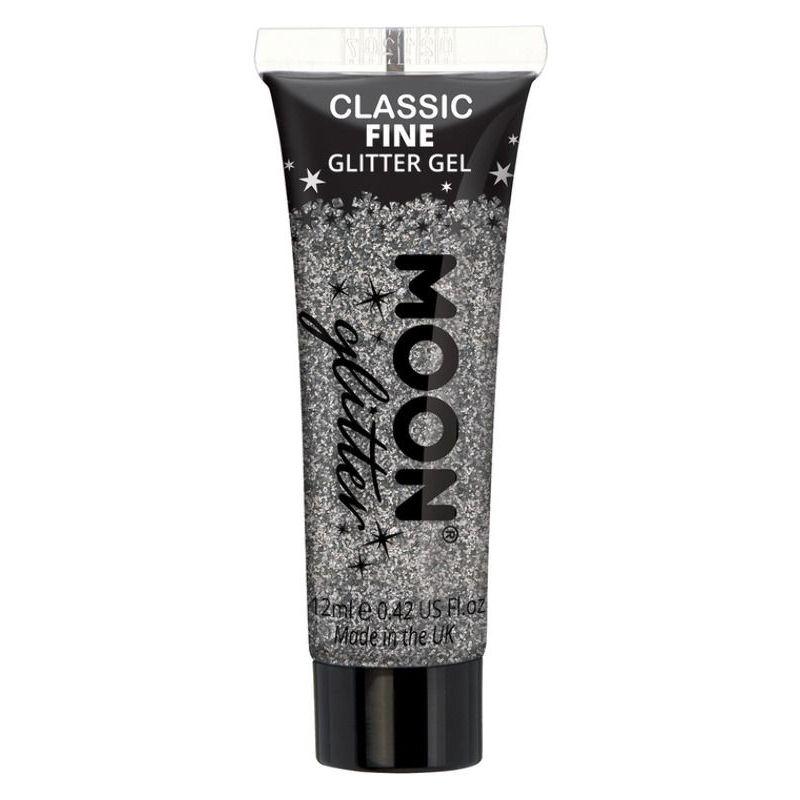 Moon Glitter Classic Fine Glitter Gel Silver Smiffys Moon Creations 21807