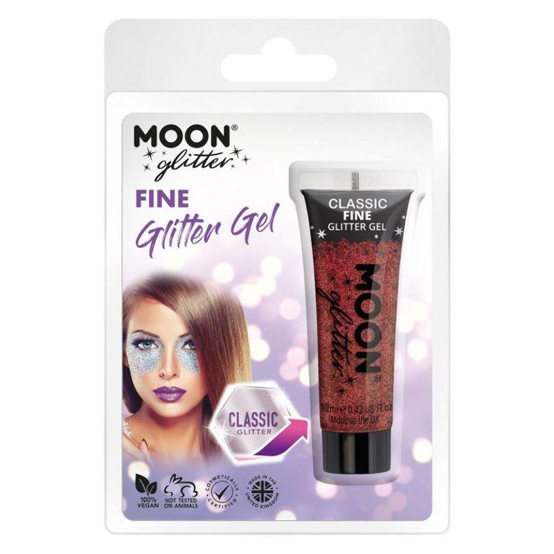 Moon Glitter Classic Fine Glitter Gel Red Smiffys Moon Creations 21645