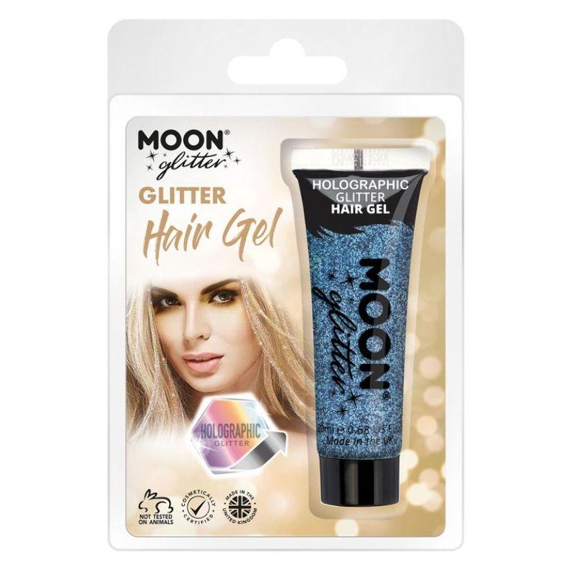 Moon Glitter Holographic Glitter Hair Gel Blue Smiffys Fever Fancy Dress 20636