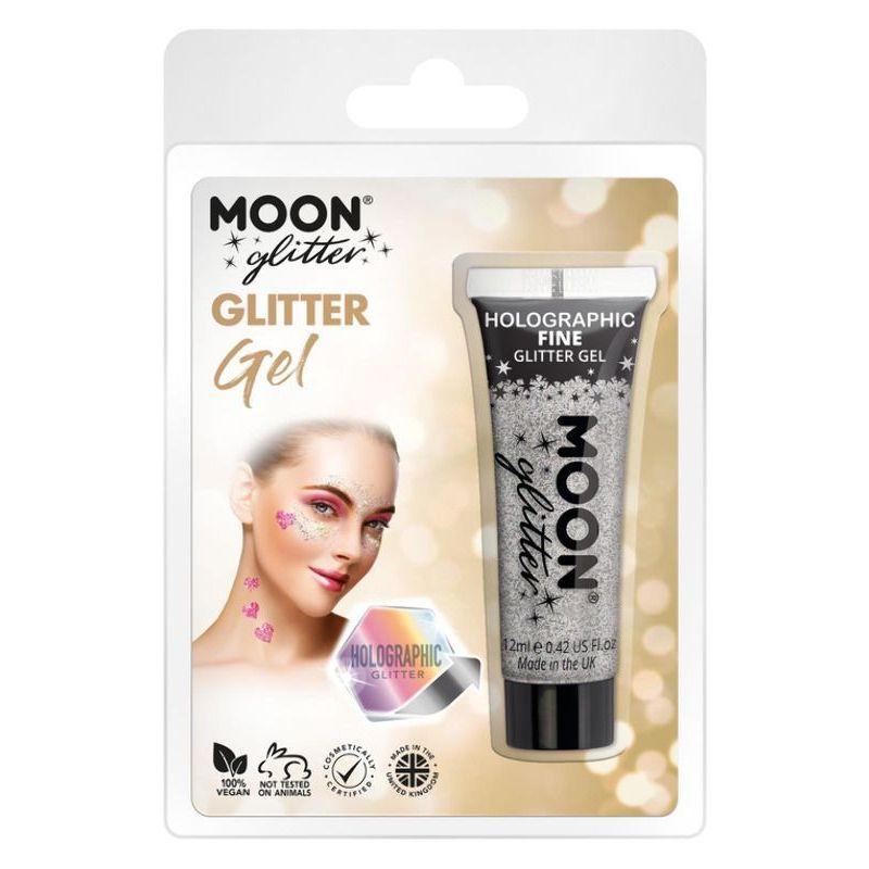 Moon Glitter Holographic Fine Glitter Gel Silver Smiffys Moon Creations 21812