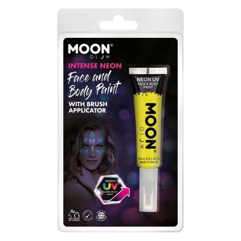 Moon Glow Intense Neon UV Face Paint Yellow Smiffys Moon Creations 22018