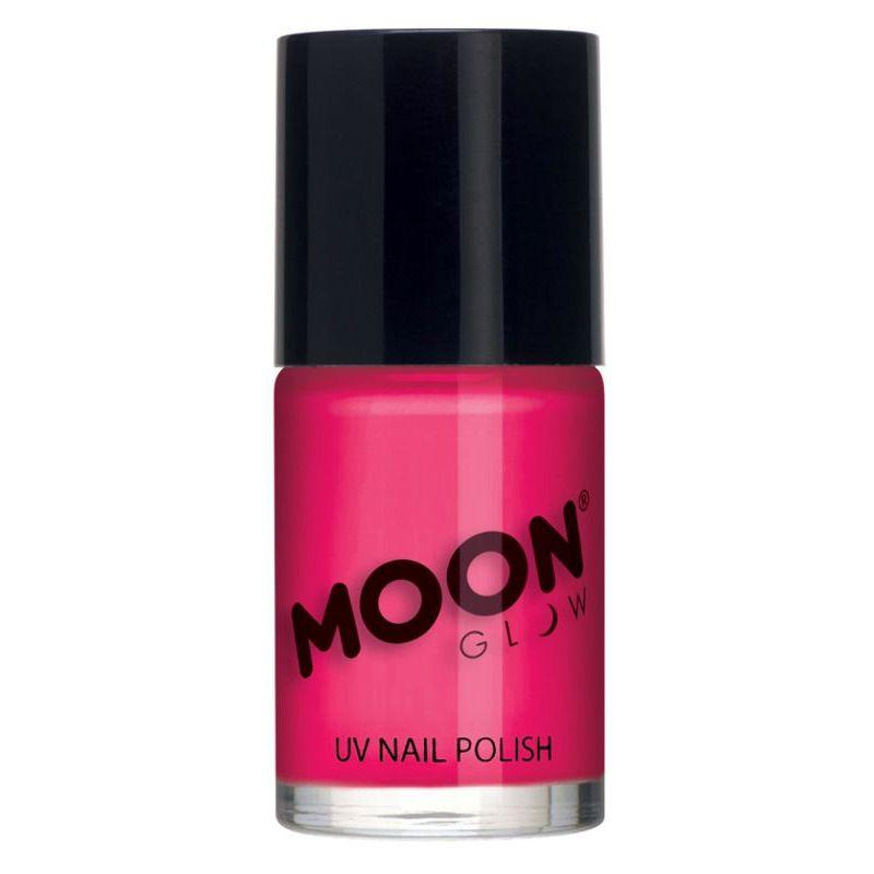 Moon Glow Intense Neon UV Nail Polish Neon Pink Smiffys Moon Creations 21429