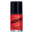 Moon Glow Glow in the Dark Nail Polish Red Smiffys Moon Creations 21651