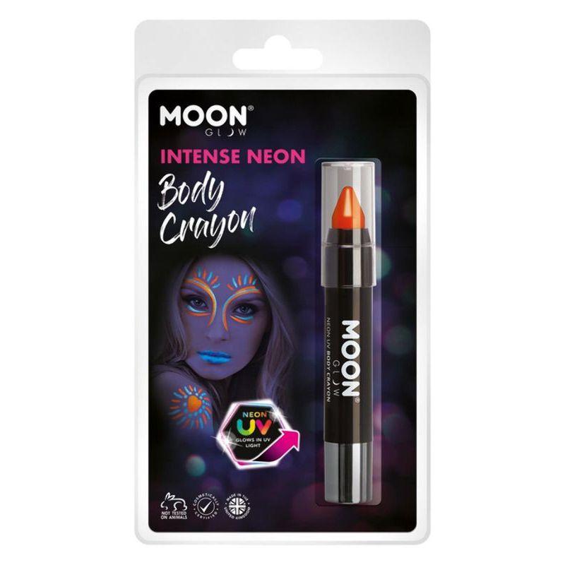 Moon Glow Intense Neon UV Body Crayons Orange Smiffys Moon Creations 21302