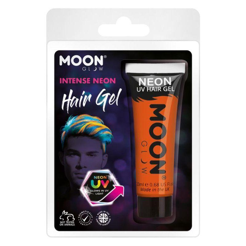 Moon Glow Intense Neon UV Hair Gel Orange Smiffys Peaky Blinders Licensed Fancy Dress 21305