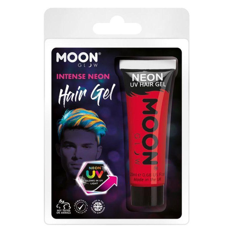 Moon Glow Intense Neon UV Hair Gel Red Smiffys Moon Creations 21660