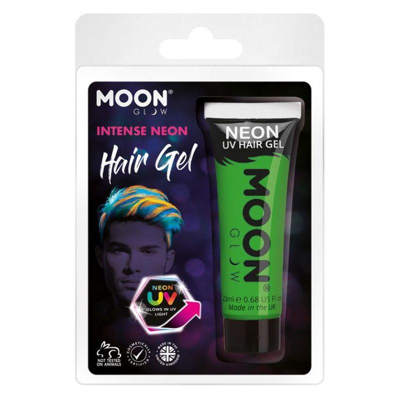 Moon Glow Intense Neon UV Hair Gel Green Smiffys Moon Creations 21011