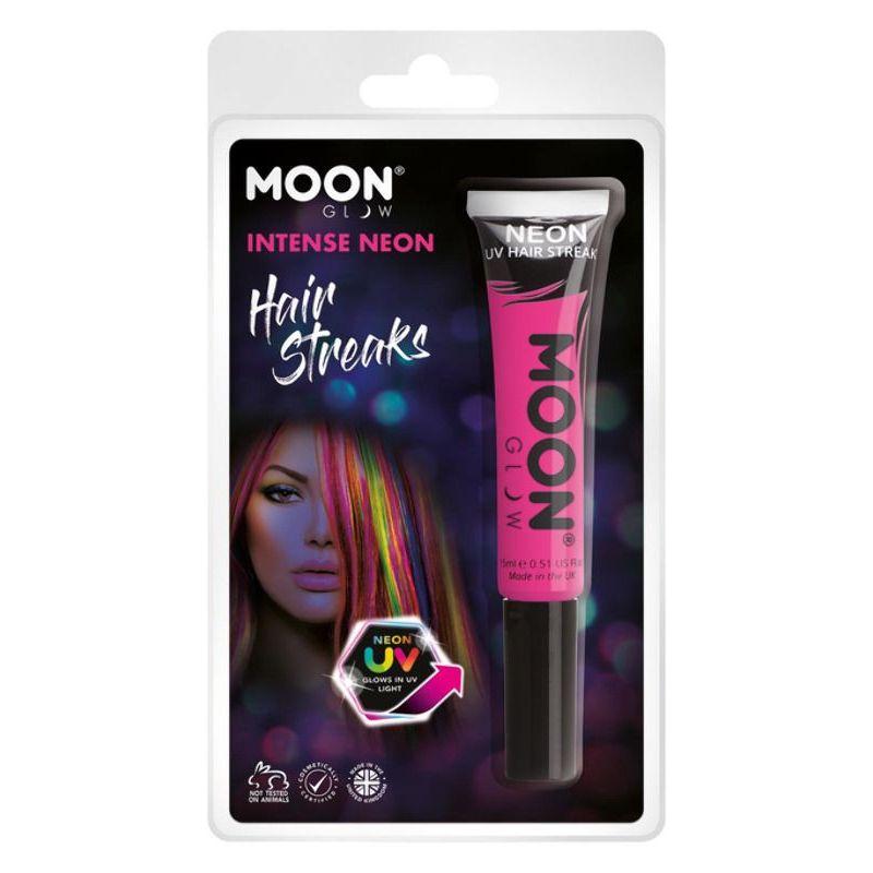 Moon Glow Intense Neon UV Hair Streaks Hot Pink Smiffys Moon Creations 21129