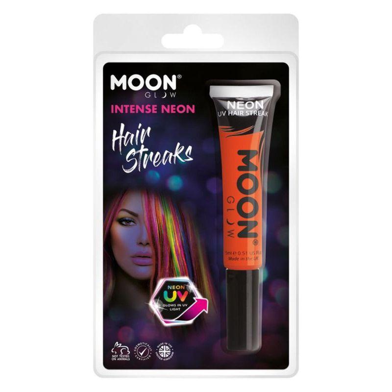 Moon Glow Intense Neon UV Hair Streaks Orange Smiffys Peaky Blinders Licensed Fancy Dress 21307