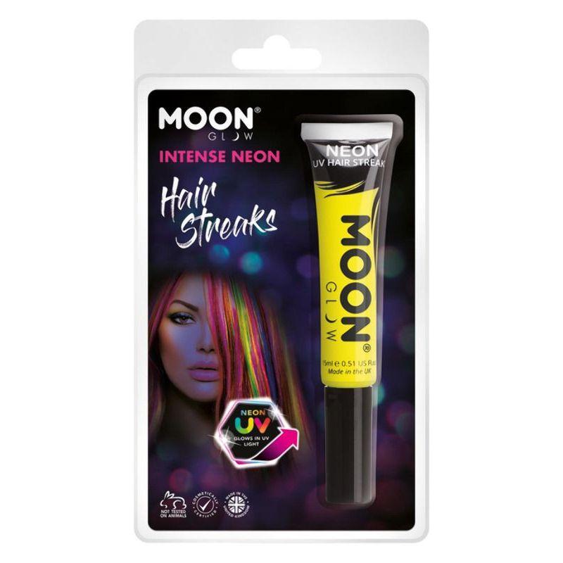 Moon Glow Intense Neon UV Hair Streaks Yellow Smiffys Moon Creations 22037