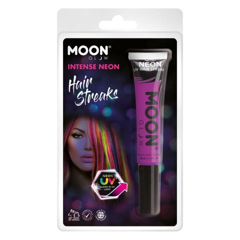 Moon Glow Intense Neon UV Hair Streaks Purple Smiffys Moon Creations 21553