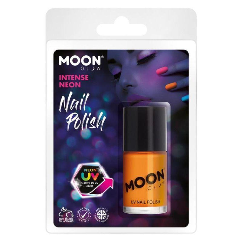 Moon Glow Intense Neon UV Nail Polish Neon Orange Smiffys Moon Creations 21354