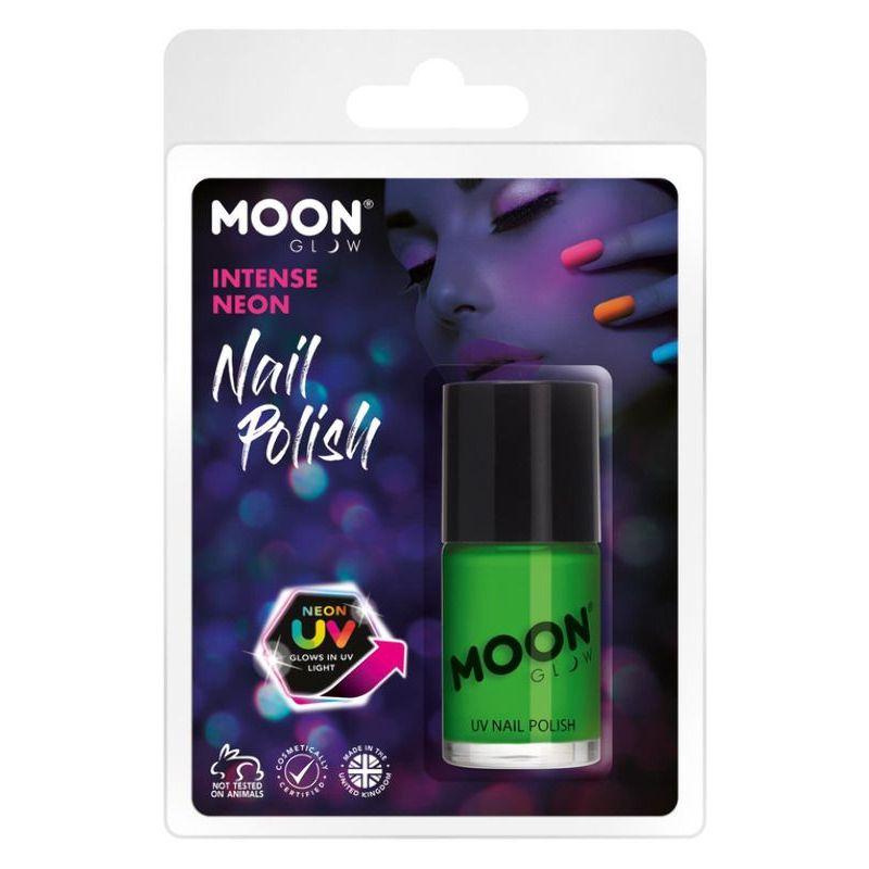 Moon Glow Intense Neon UV Nail Polish Neon Green Smiffys Moon Creations 20994