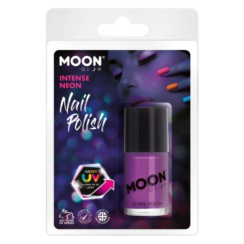 Moon Glow Intense Neon UV Nail Polish Neon Purple Smiffys Moon Creations 21558