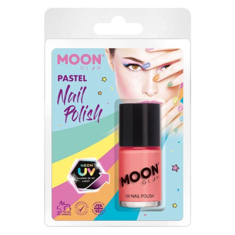 Moon Glow Pastel Neon UV Nail Polish Pastel Coral Smiffys Fever Accesories 20811