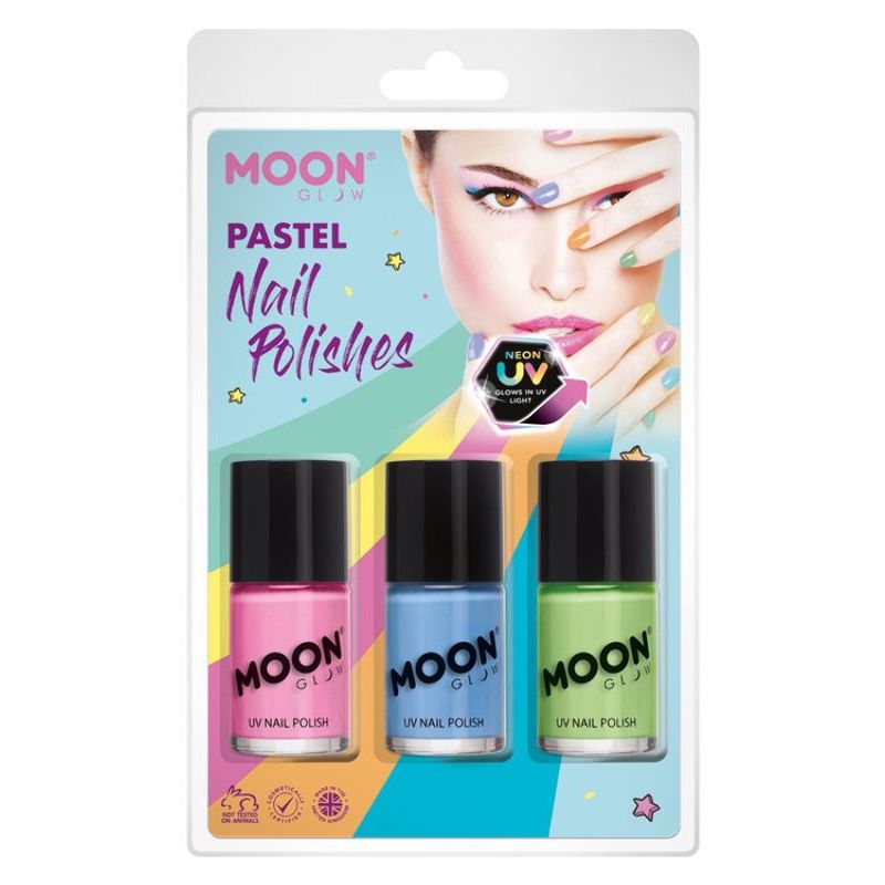 Moon Glow Pastel Neon UV Nail Polish Smiffys Moon Creations 20291