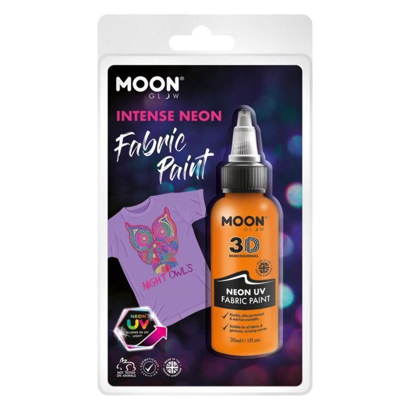 Moon Glow Neon UV Intense Fabric Paint Orange Smiffys Moon Creations 21309