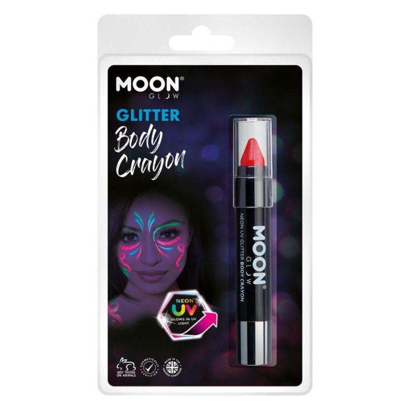 Moon Glow Neon UV Glitter Body Crayosn Red Smiffys Moon Creations 21661