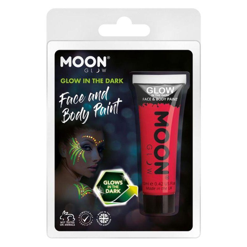 Moon Glow Glow in the Dark Face Paint Red Smiffys Moon Creations 21663