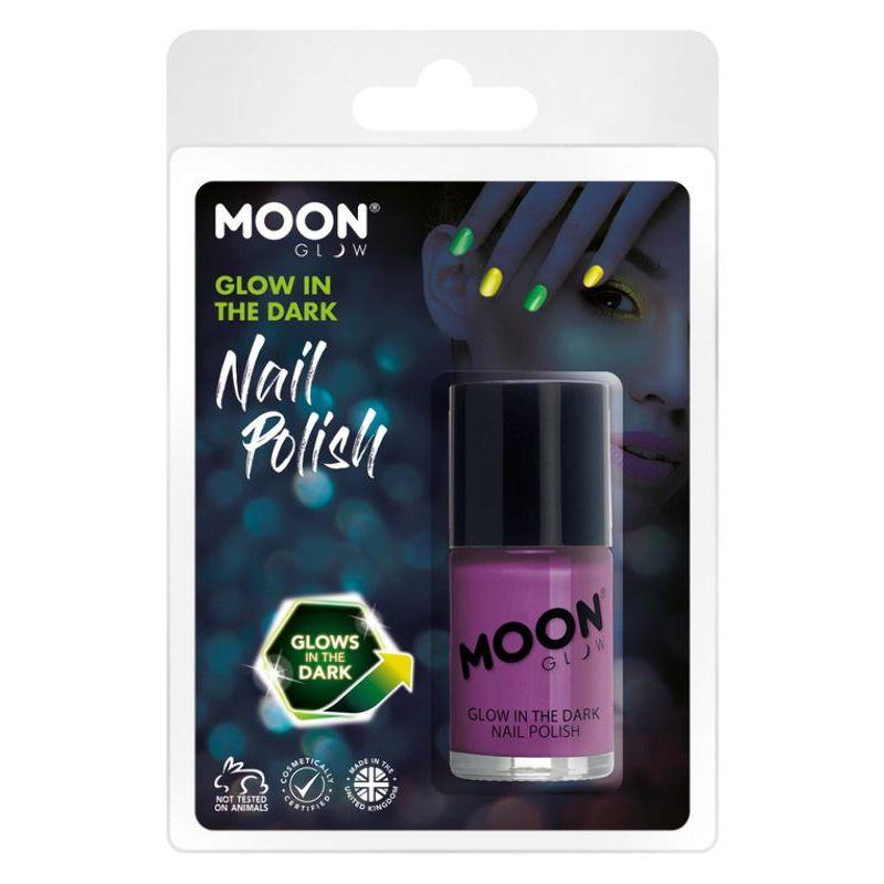 Moon Glow Glow in the Dark Nail Polish Purple Smiffys Moon Creations 21559