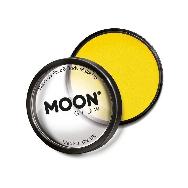Moon Glow Pro Intense Neon UV Cake Pot Yellow Smiffys Moon Creations 22047