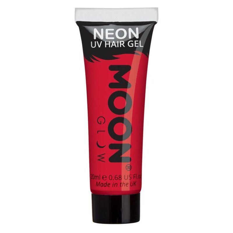 Moon Glow Intense Neon UV Hair Gel Red Smiffys Moon Creations 21672