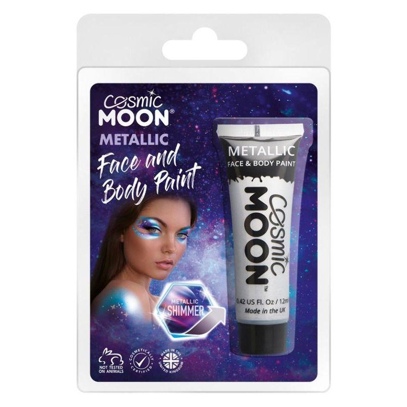 Cosmic Moon Metallic Face & Body Paint Silver Smiffys Moon Creations 21816