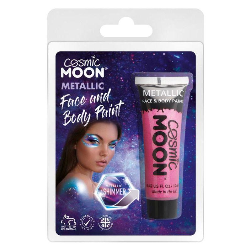 Cosmic Moon Metallic Face & Body Paint Pink Smiffys Moon Creations 21448