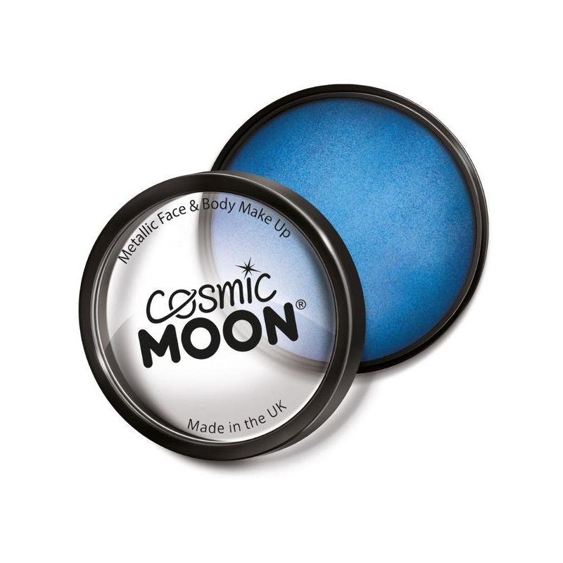 Cosmic Moon Metallic Pro Face Paint Cake Pots Blu Smiffys Legends & Myths Fancy Dress 20810