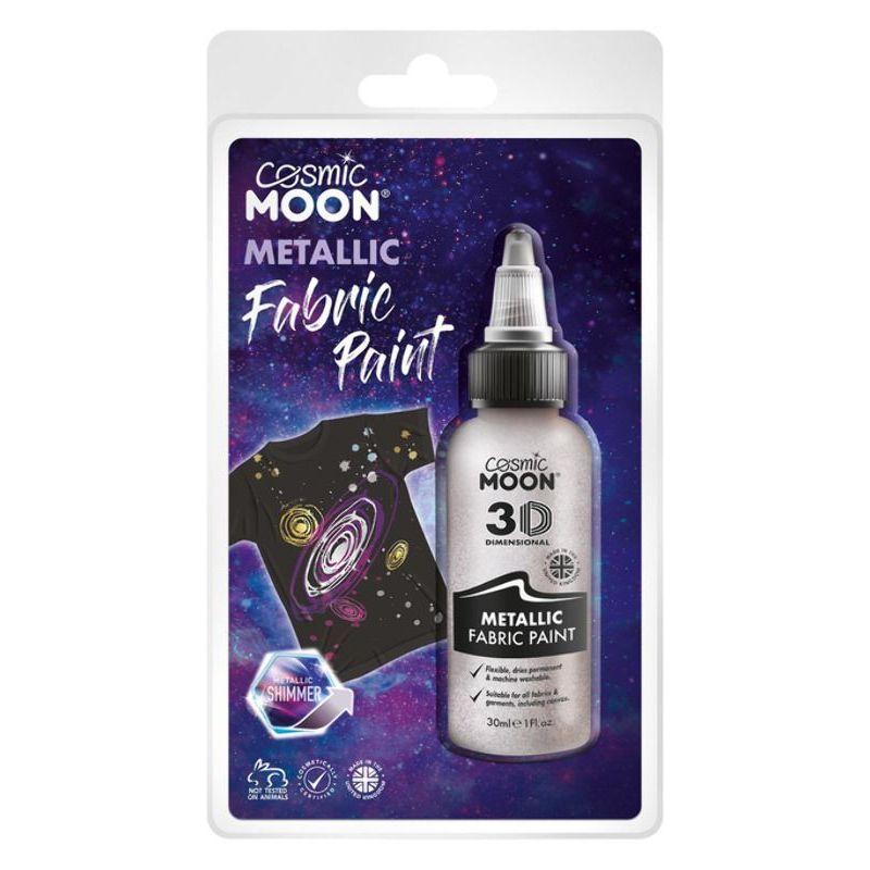 Cosmic Moon Metallic Fabric Paint Silver Smiffys Hen & Stag Night Fancy Dress 21829