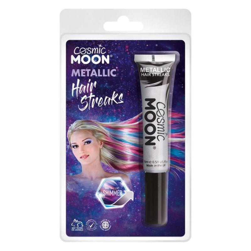 Cosmic Moon Metallic Hair Streaks Silver Smiffys Moon Creations 21832