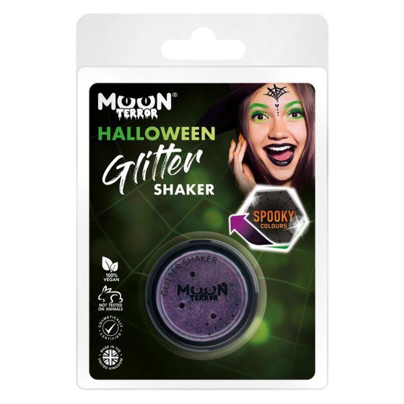 Moon Terror Halloween Glitter Shakers Purple Smiffys Moon Creations 21592